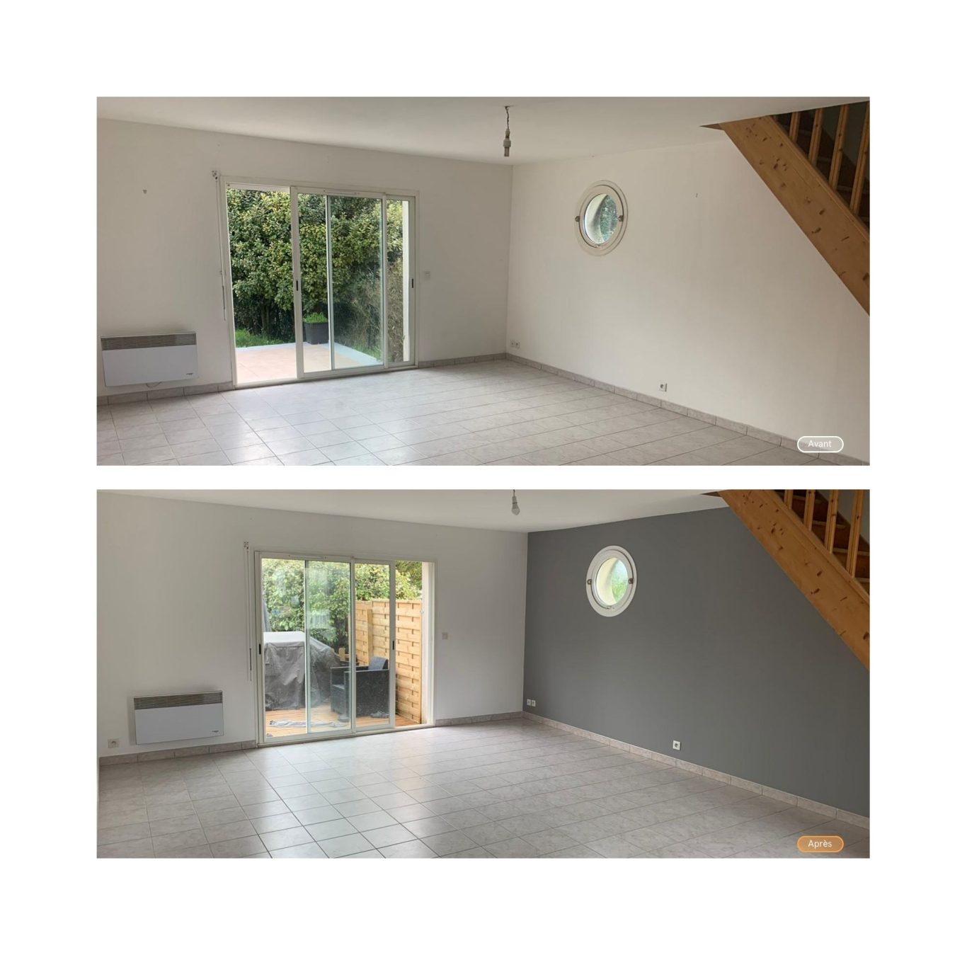 Rénovation des peintures d’un séjour à Royan